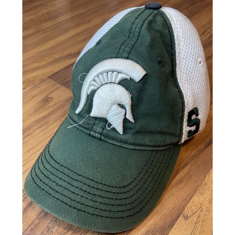 Michigan State Spartans Hat Green White Mesh Adjustable NCAA Baseball Cap Unisex